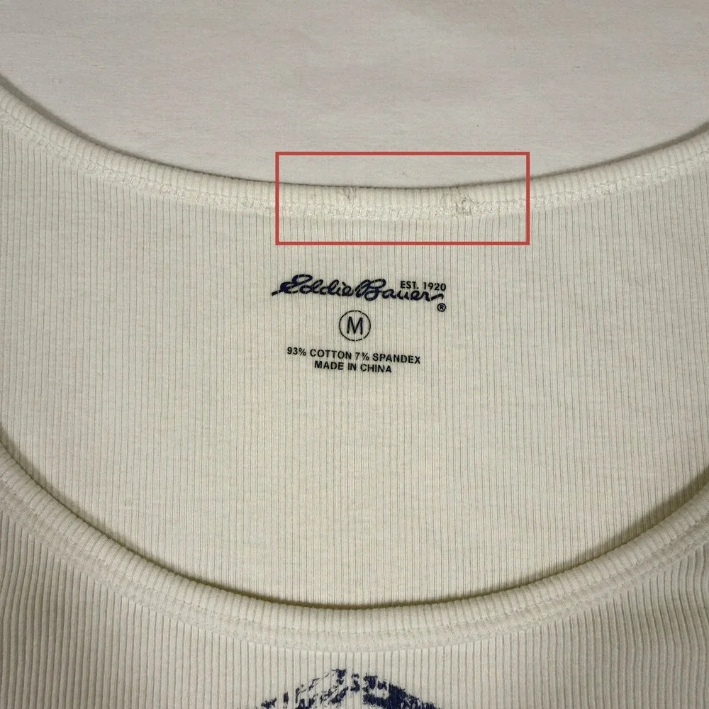 Eddie Bauer Womens Tank Top Sleveless White Blue Mandala Size M Yoga Athletic - Picture 6 of 12